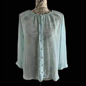 Philosophy women's medium sheer blouse